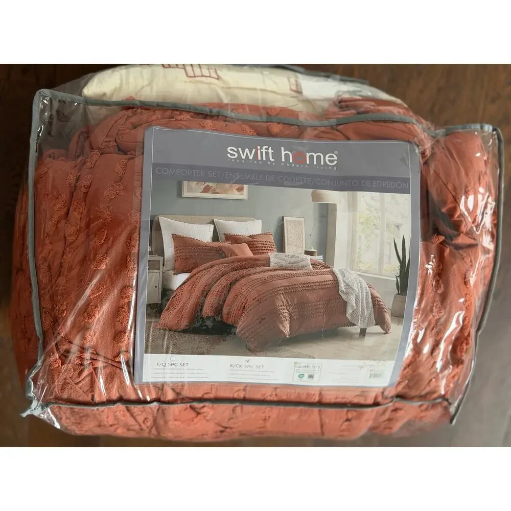 Swift Home Rukai KING/CAL KING 5PC Cotton Comforter Set